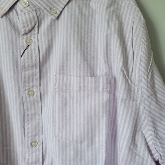 GAP Oxford Shirt Men's Purple/White Striped Button Down Dress Shirt NWT - Picture 2 of 9